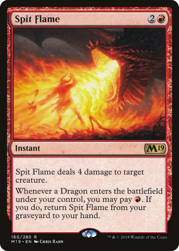 Spit Flame from Core Set 2019 - Magic: The Gathering