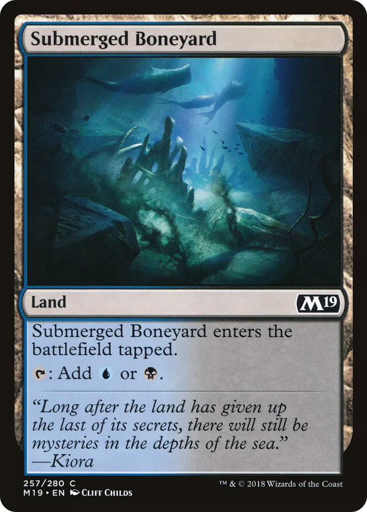 Submerged Boneyard — Core Set 2019 — Magic: The Gathering