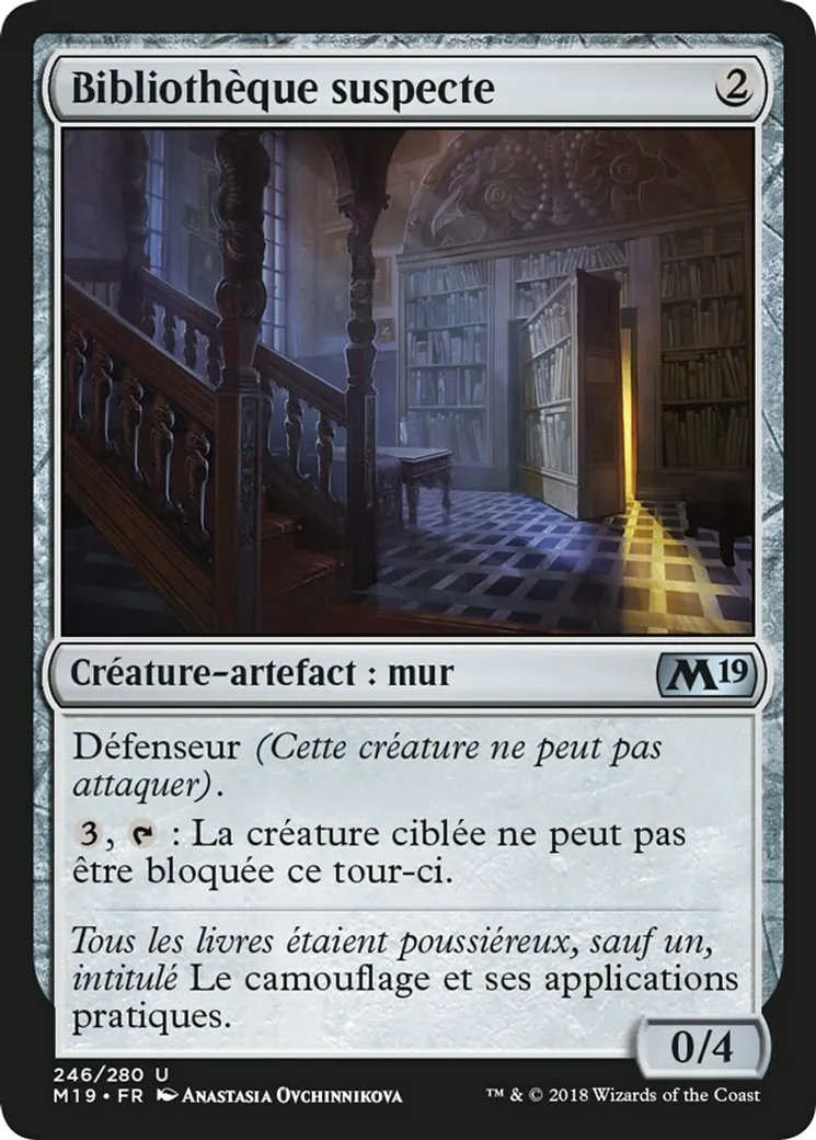 Bibliothèque suspecte from Core Set 2019 - Magic: The Gathering