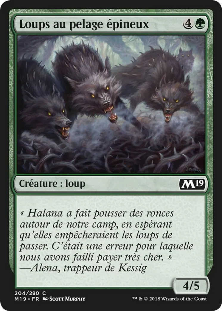 Loups au pelage épineux — Core Set 2019 — Magic: The Gathering