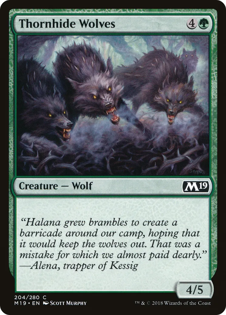 Thornhide Wolves — Core Set 2019 — Magic: The Gathering