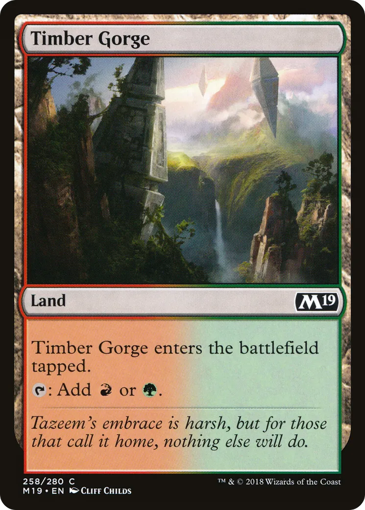 Timber Gorge — Core Set 2019 — Magic: The Gathering