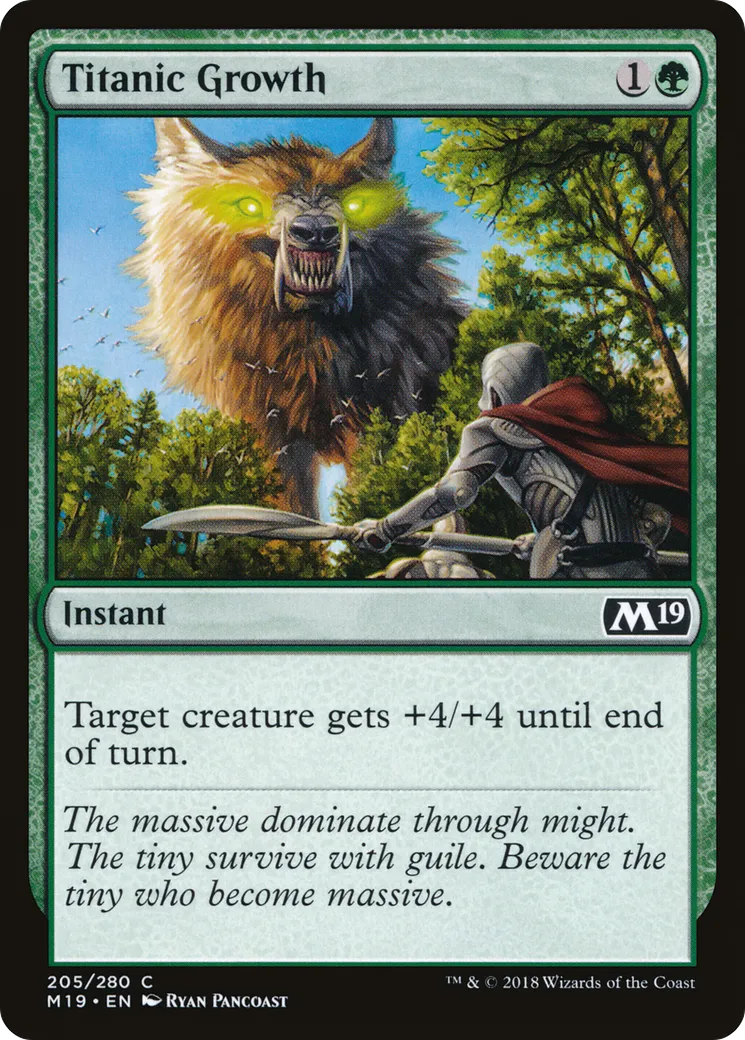 Titanic Growth from Core Set 2019 - Magic: The Gathering