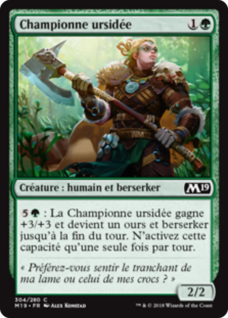 Championne ursidée — Core Set 2019 — Magic: The Gathering