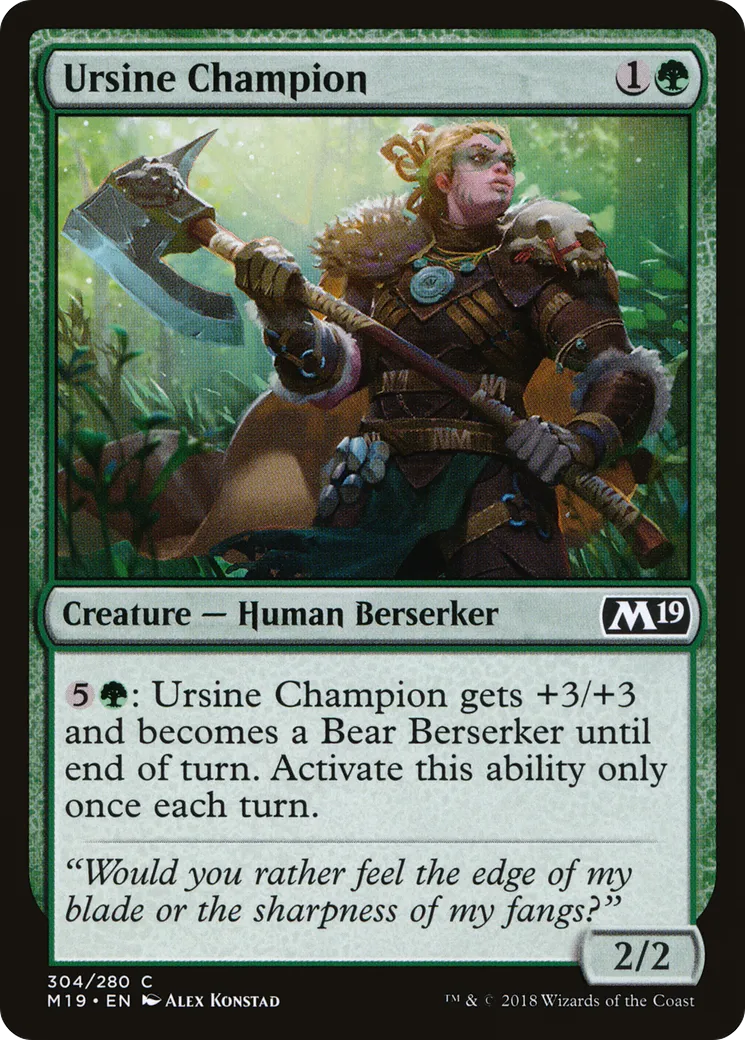 Ursine Champion — Core Set 2019 — Magic: The Gathering