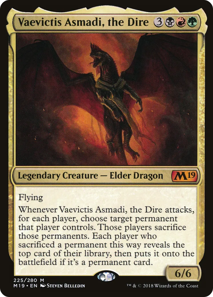 Vaevictis Asmadi, the Dire — Core Set 2019 — Magic: The Gathering