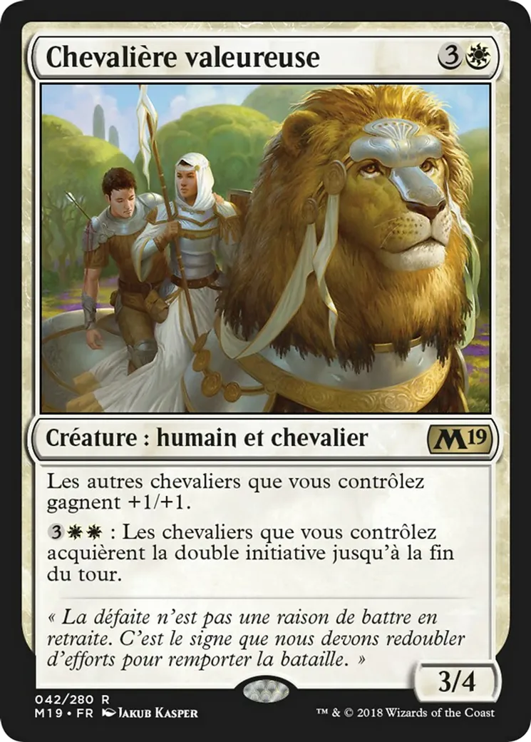 Chevalière valeureuse — Core Set 2019 — Magic: The Gathering