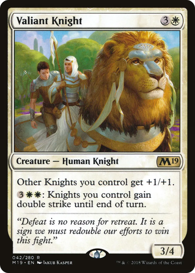 Chevalière valeureuse — Core Set 2019 — Magic: The Gathering
