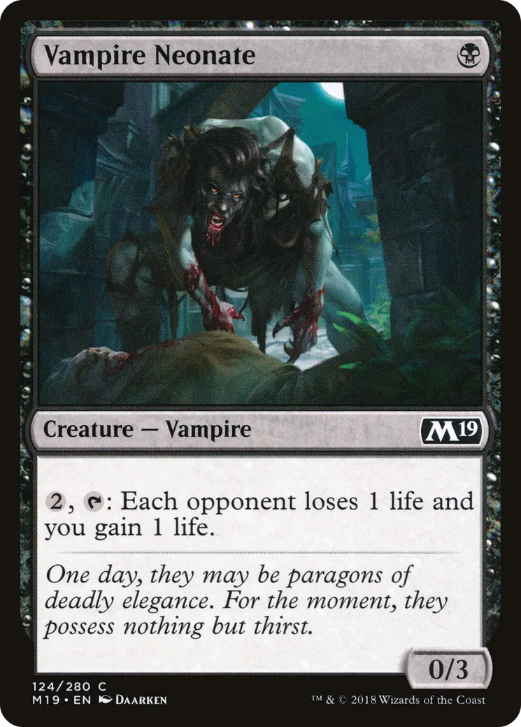 Vampire Neonate — Core Set 2019 — Magic: The Gathering
