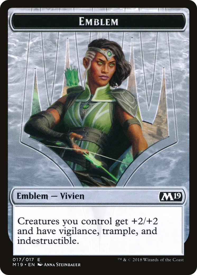 Vivien Reid Emblem — Core Set 2019 — Magic: The Gathering