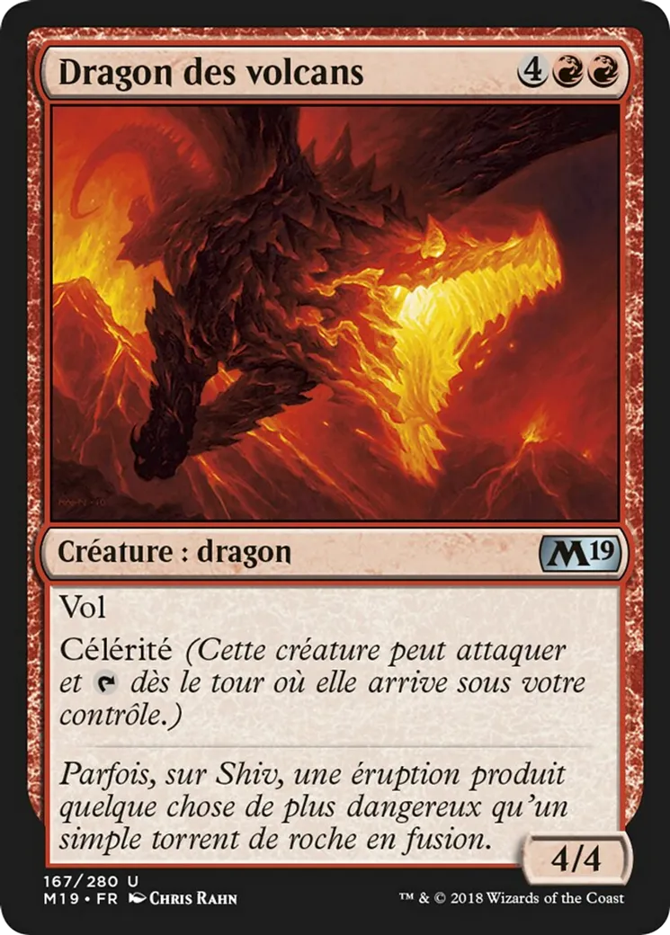 Dragon des volcans — Core Set 2019 — Magic: The Gathering