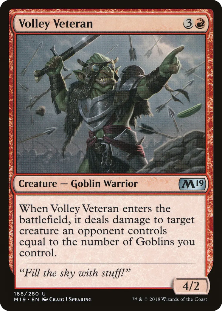 Vétéran de la volée — Core Set 2019 — Magic: The Gathering