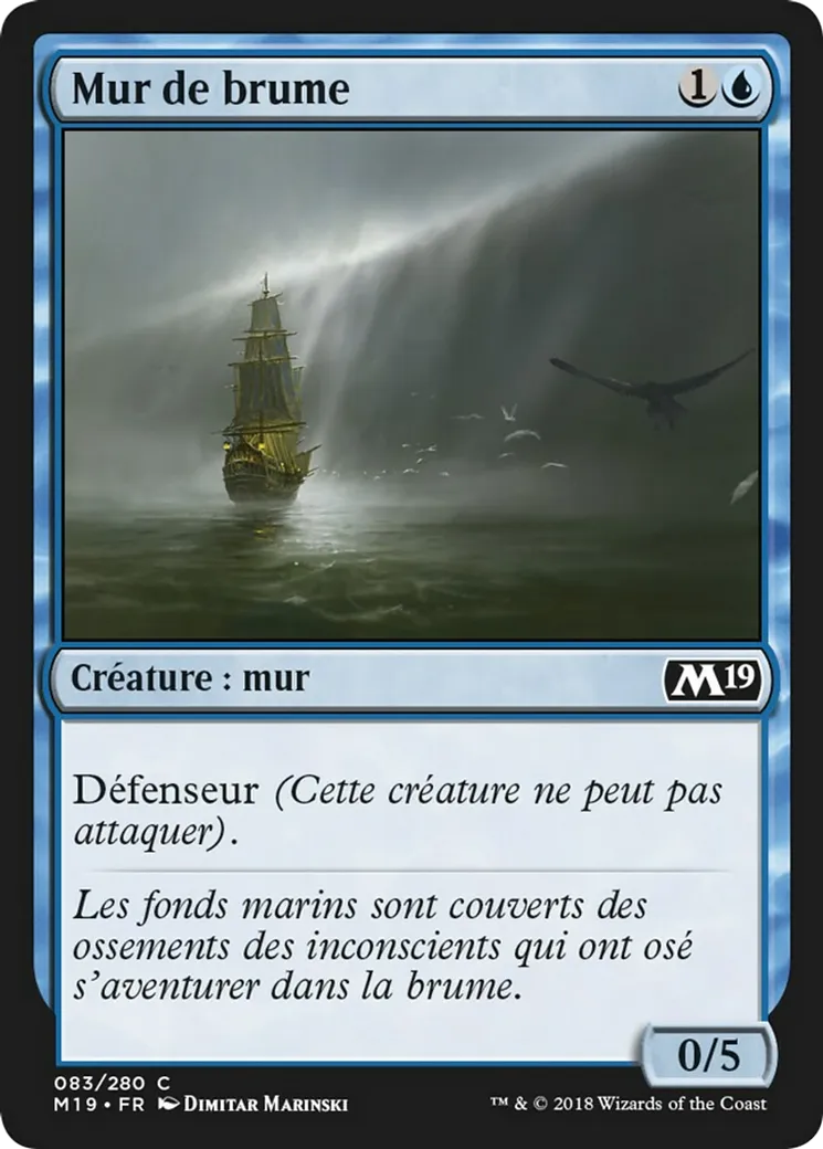 Mur de brume — Core Set 2019 — Magic: The Gathering