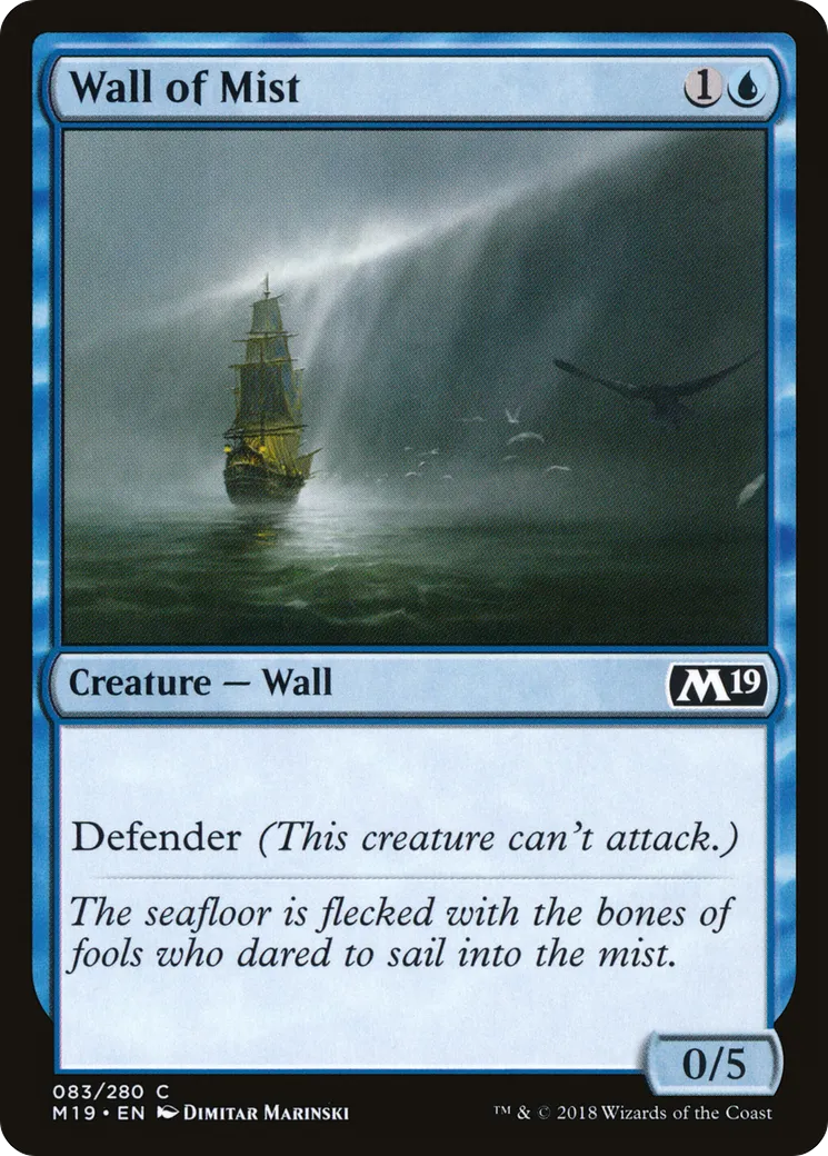 Mur de brume — Core Set 2019 — Magic: The Gathering