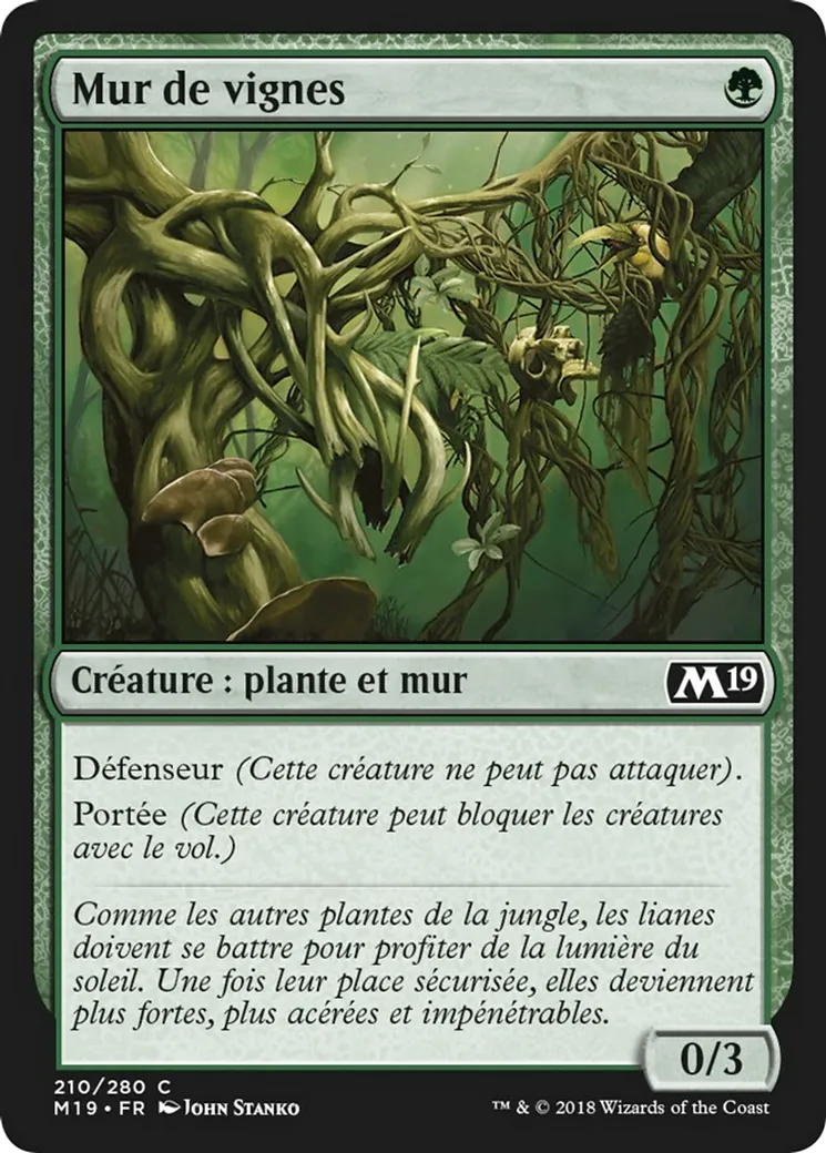 Mur de vignes — Core Set 2019 — Magic: The Gathering