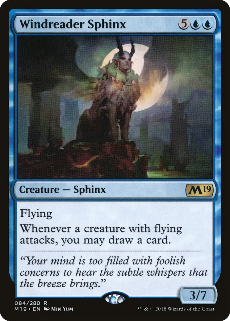 Windreader Sphinx — Core Set 2019 — Magic: The Gathering