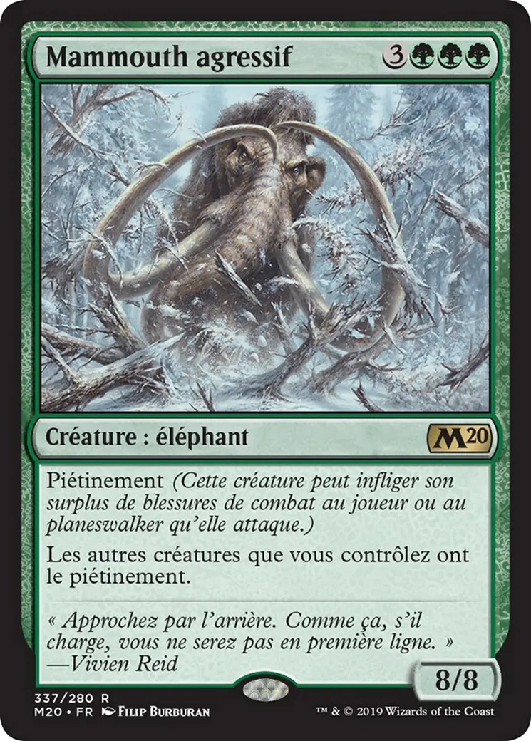 Mammouth agressif — Core Set 2020 — Magic: The Gathering