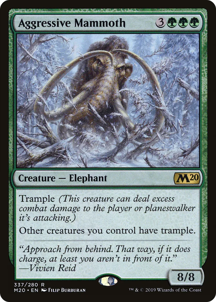 Aggressive Mammoth — Core Set 2020 — Magic: The Gathering