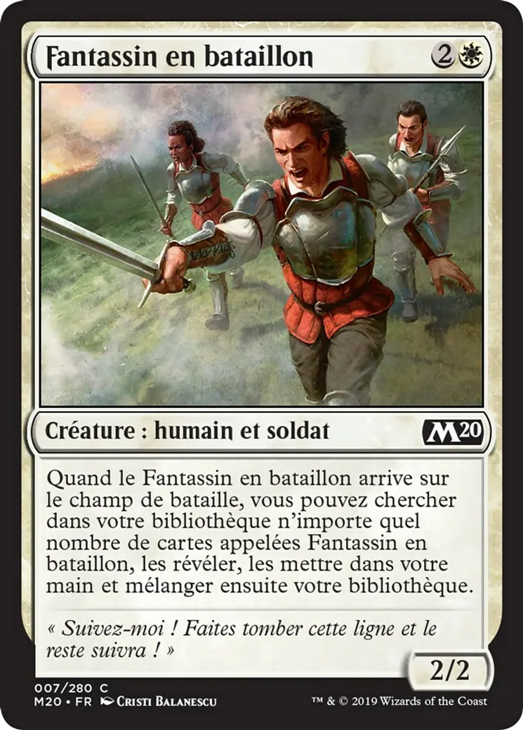 Fantassin en bataillon — Core Set 2020 — Magic: The Gathering