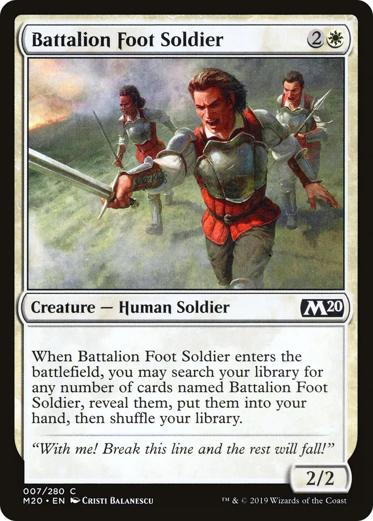 Fantassin en bataillon — Core Set 2020 — Magic: The Gathering