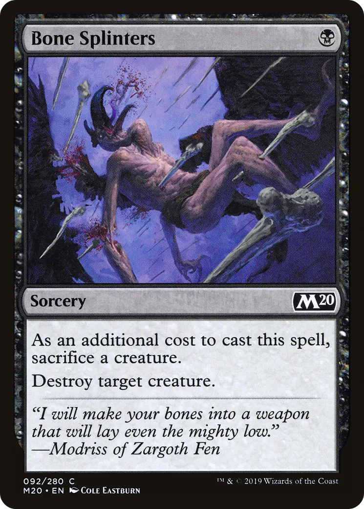 Bone Splinters — Core Set 2020 — Magic: The Gathering