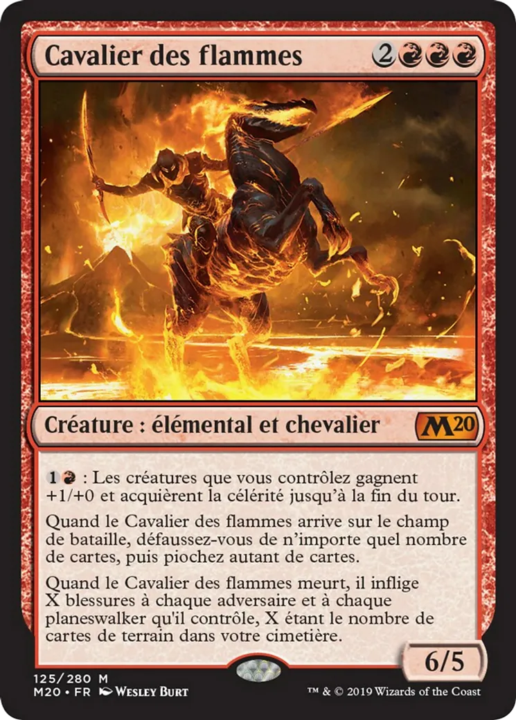 Cavalier des flammes — Core Set 2020 — Magic: The Gathering
