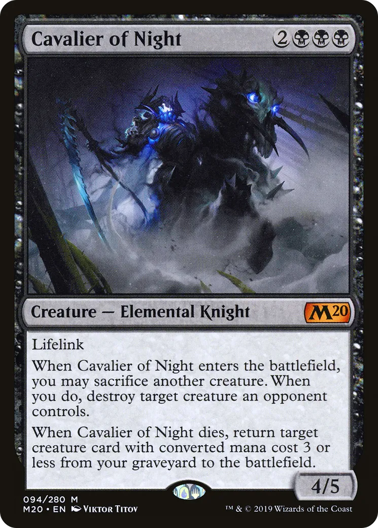 Cavalier of Night — Core Set 2020 — Magic: The Gathering