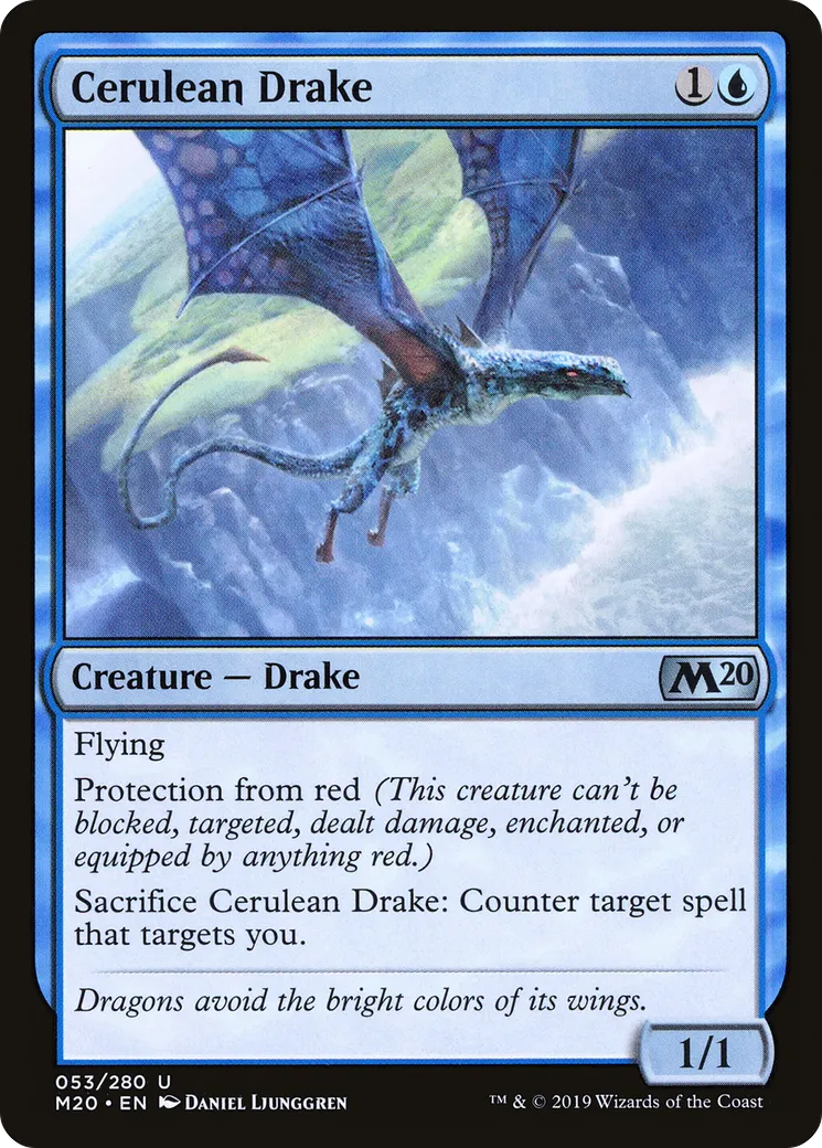 Cerulean Drake — Core Set 2020 — Magic: The Gathering