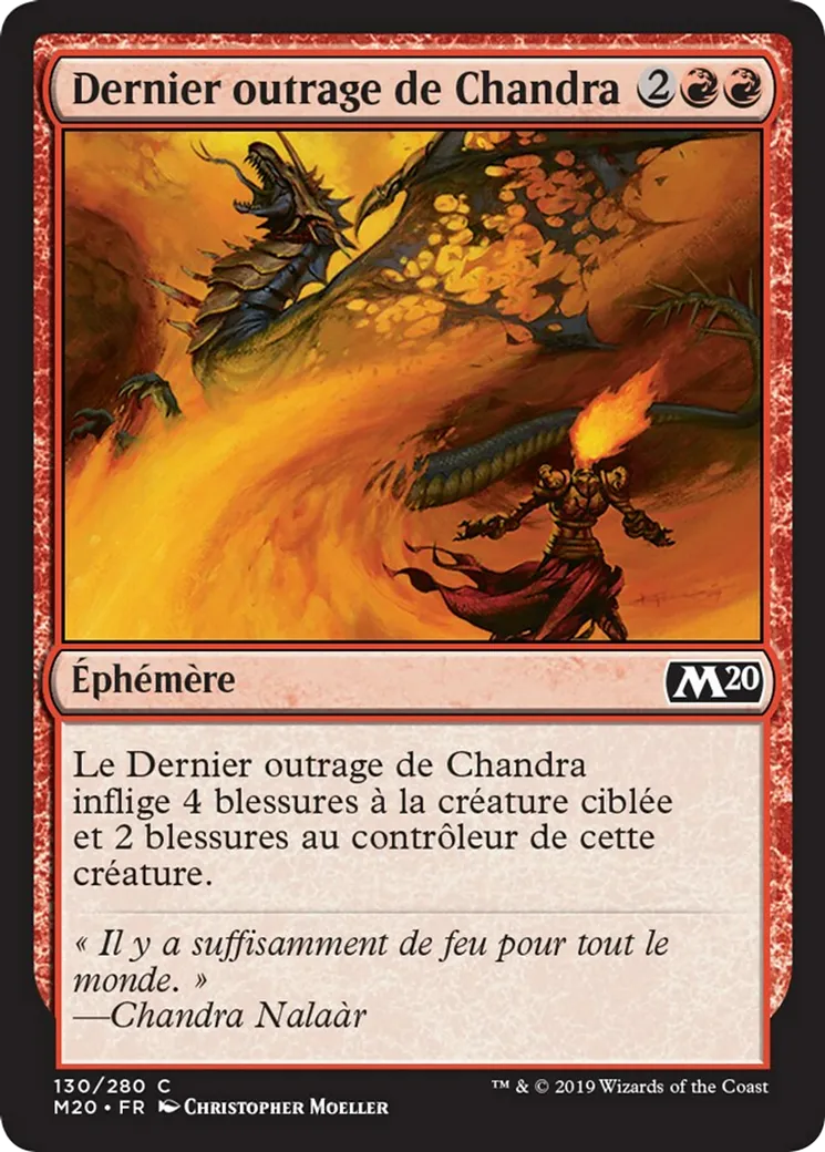 Dernier outrage de Chandra — Core Set 2020 — Magic: The Gathering