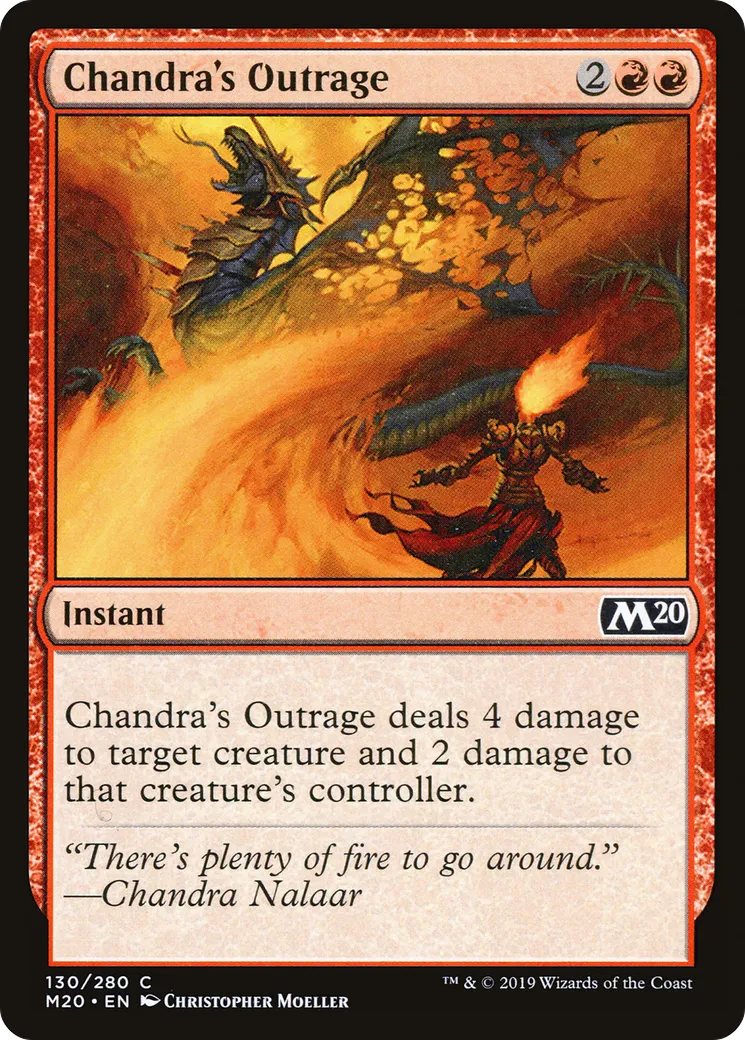 Dernier outrage de Chandra — Core Set 2020 — Magic: The Gathering