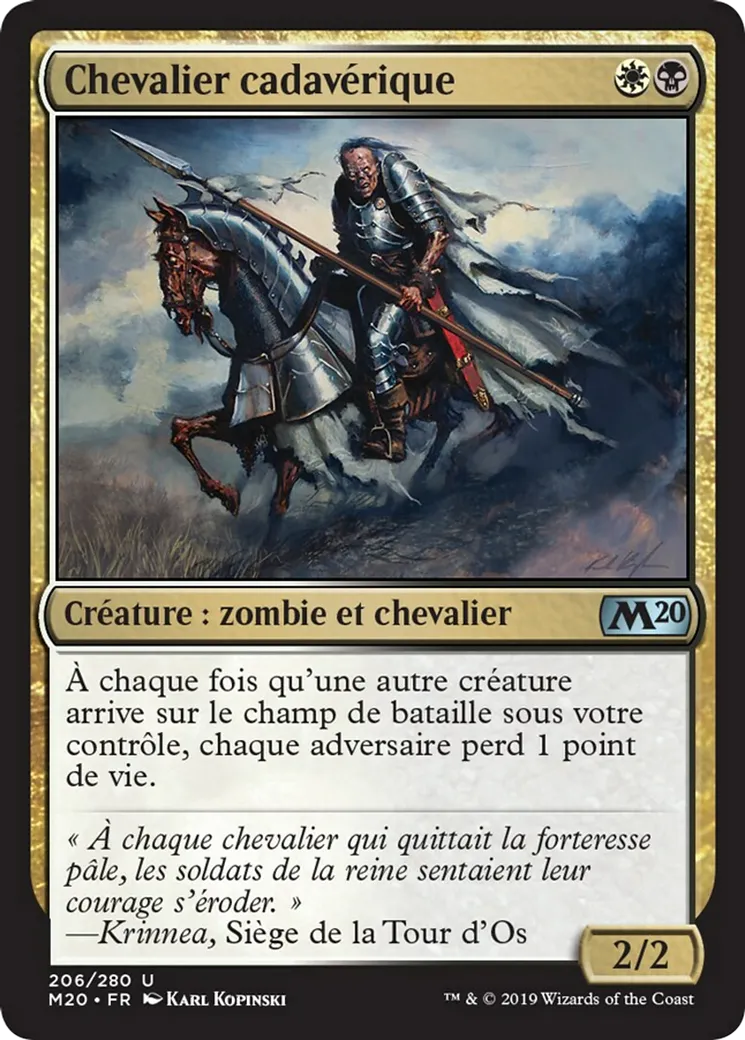Chevalier cadavérique from Core Set 2020 - Magic: The Gathering