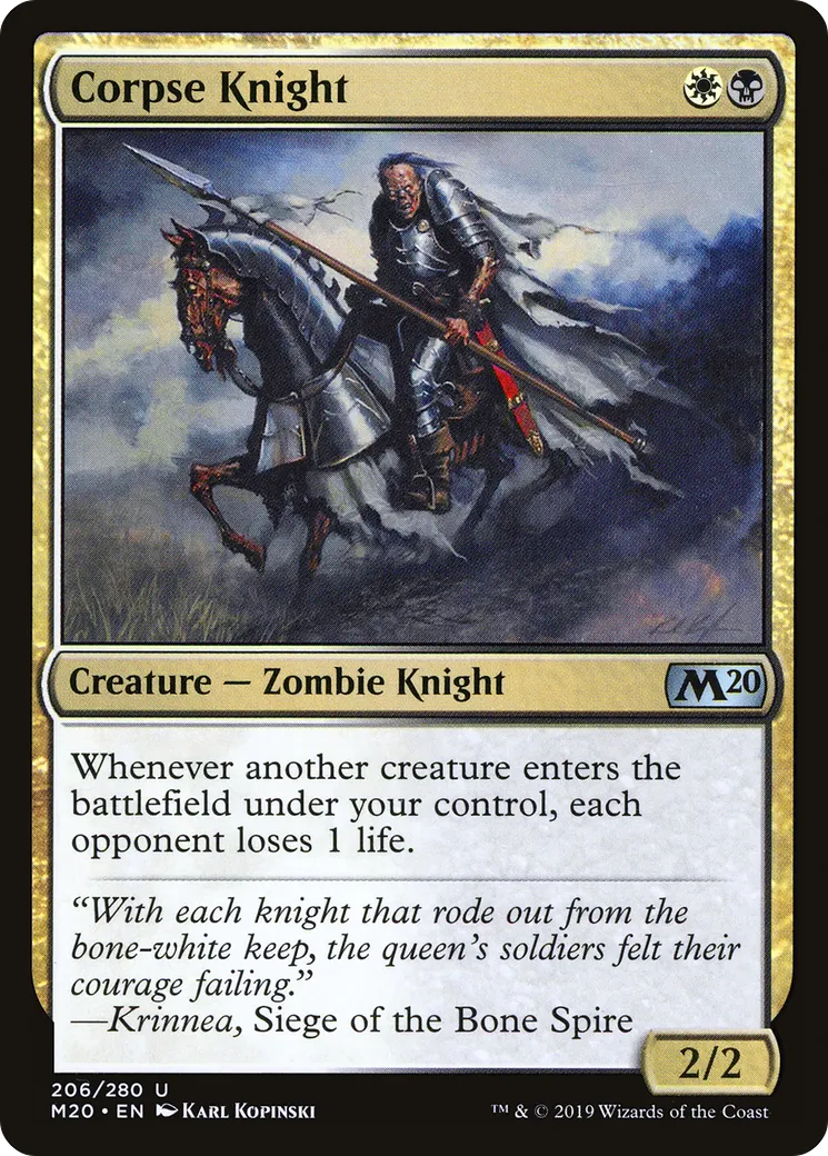 Corpse Knight from Core Set 2020 - Magic: The Gathering
