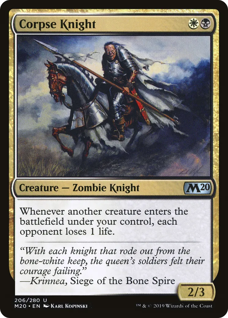 Chevalier cadavérique — Core Set 2020 — Magic: The Gathering