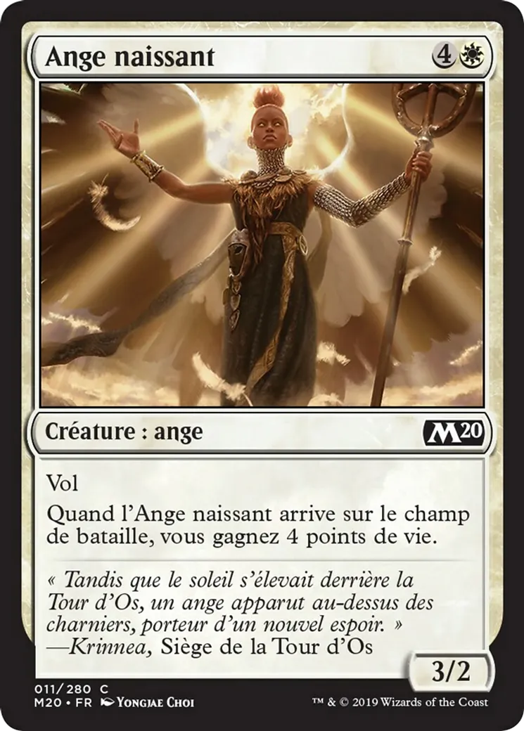 Ange naissant — Core Set 2020 — Magic: The Gathering