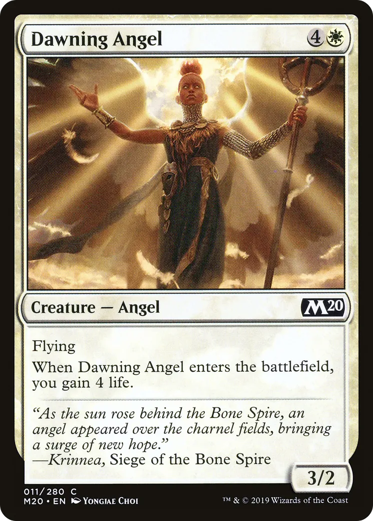 Dawning Angel from Core Set 2020 - Magic: The Gathering