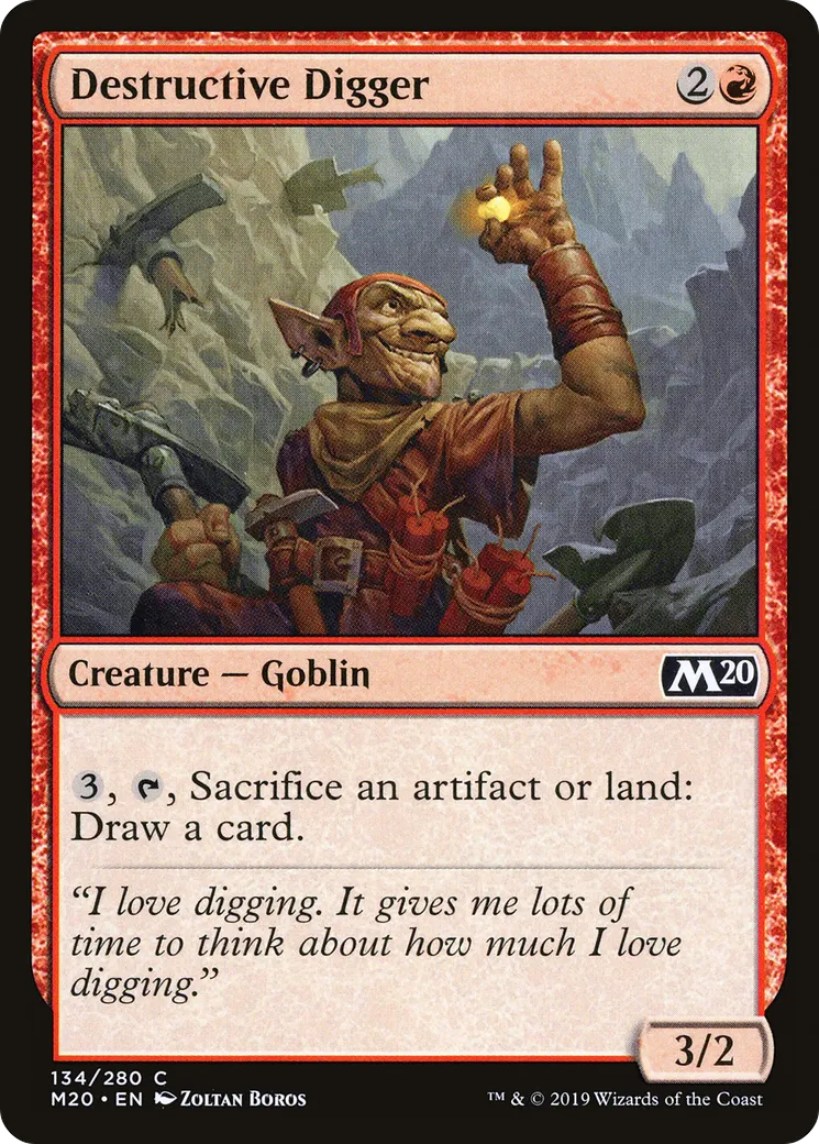 Destructive Digger — Core Set 2020 — Magic: The Gathering