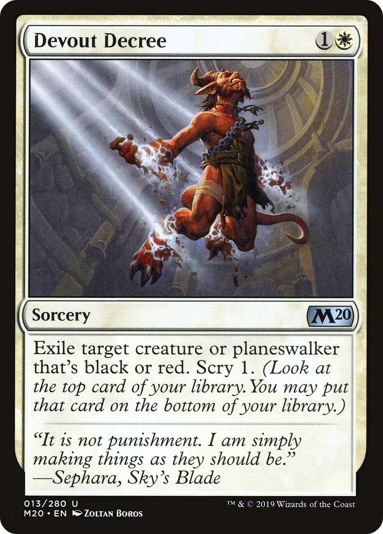 Devout Decree — Core Set 2020 — Magic: The Gathering