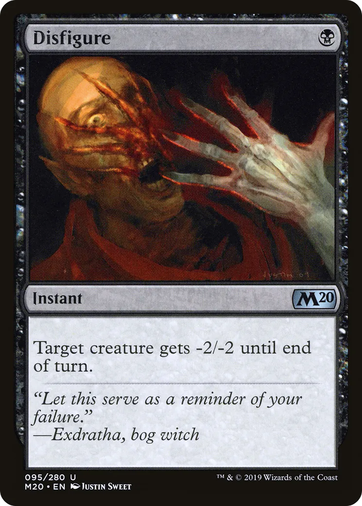 Disfigure from Core Set 2020 - Magic: The Gathering