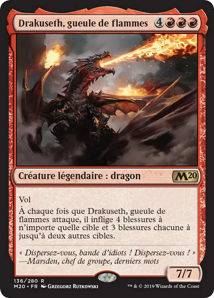 Drakuseth, gueule de flammes — Core Set 2020 — Magic: The Gathering