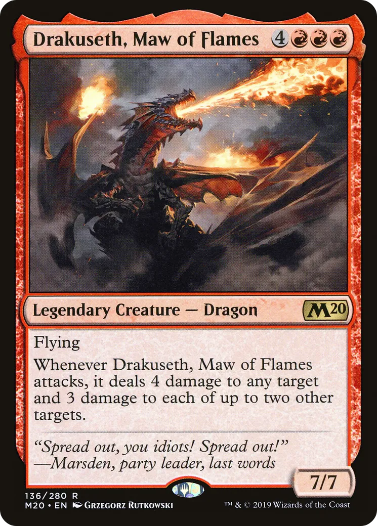Drakuseth, Maw of Flames — Core Set 2020 — Magic: The Gathering