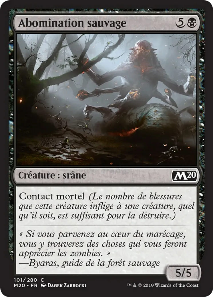 Abomination sauvage — Core Set 2020 — Magic: The Gathering