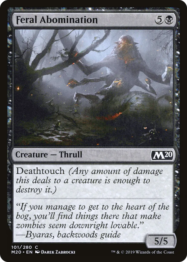 Feral Abomination — Core Set 2020 — Magic: The Gathering