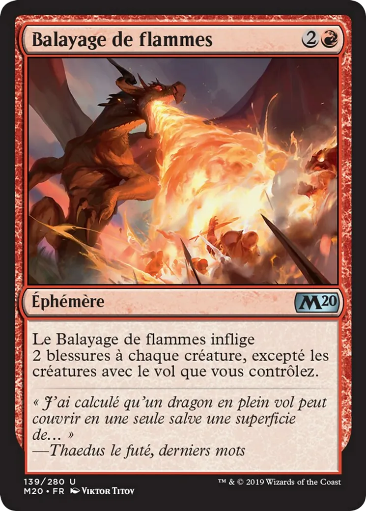 Balayage de flammes from Core Set 2020 - Magic: The Gathering