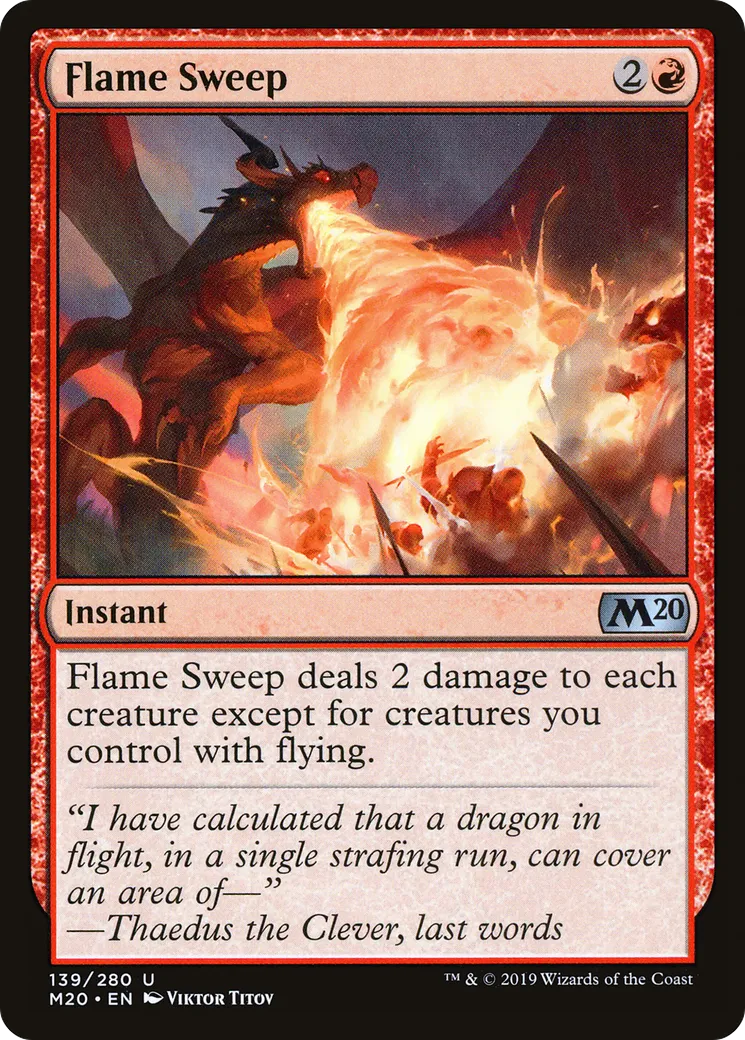 Balayage de flammes — Core Set 2020 — Magic: The Gathering