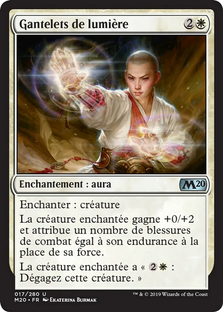 Gantelets de lumière — Core Set 2020 — Magic: The Gathering