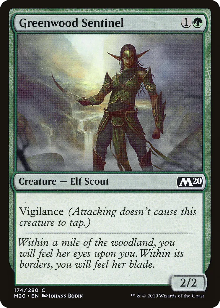 Greenwood Sentinel — Core Set 2020 — Magic: The Gathering