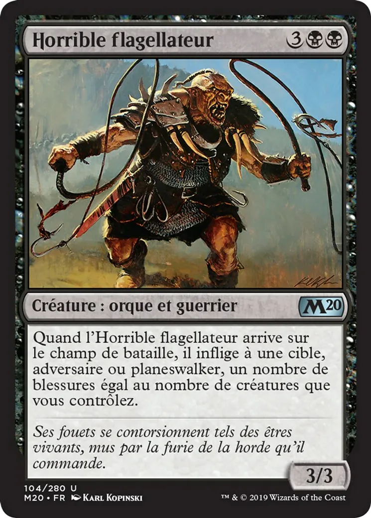 Horrible flagellateur — Core Set 2020 — Magic: The Gathering
