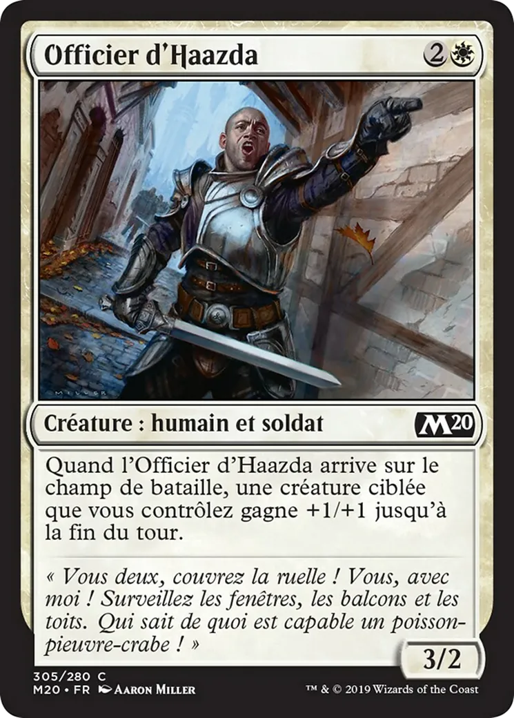 Officier d'Haazda — Core Set 2020 — Magic: The Gathering