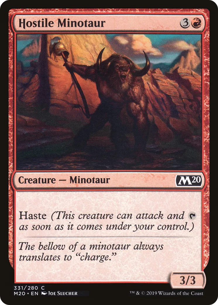 Hostile Minotaur — Core Set 2020 — Magic: The Gathering