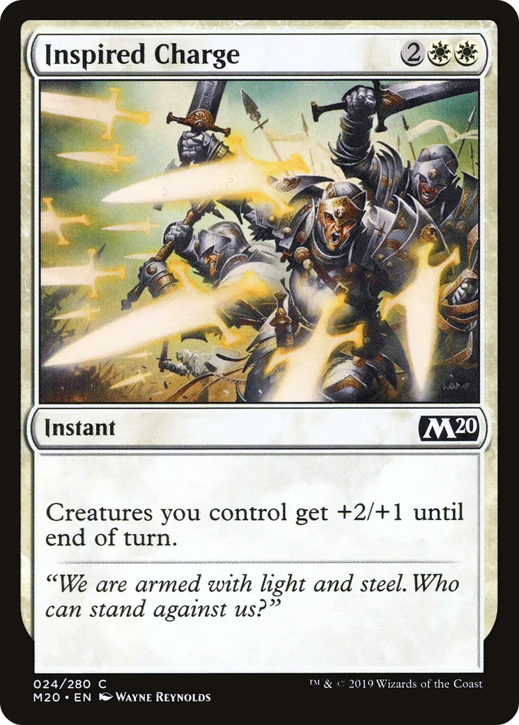Inspired Charge — Core Set 2020 — Magic: The Gathering